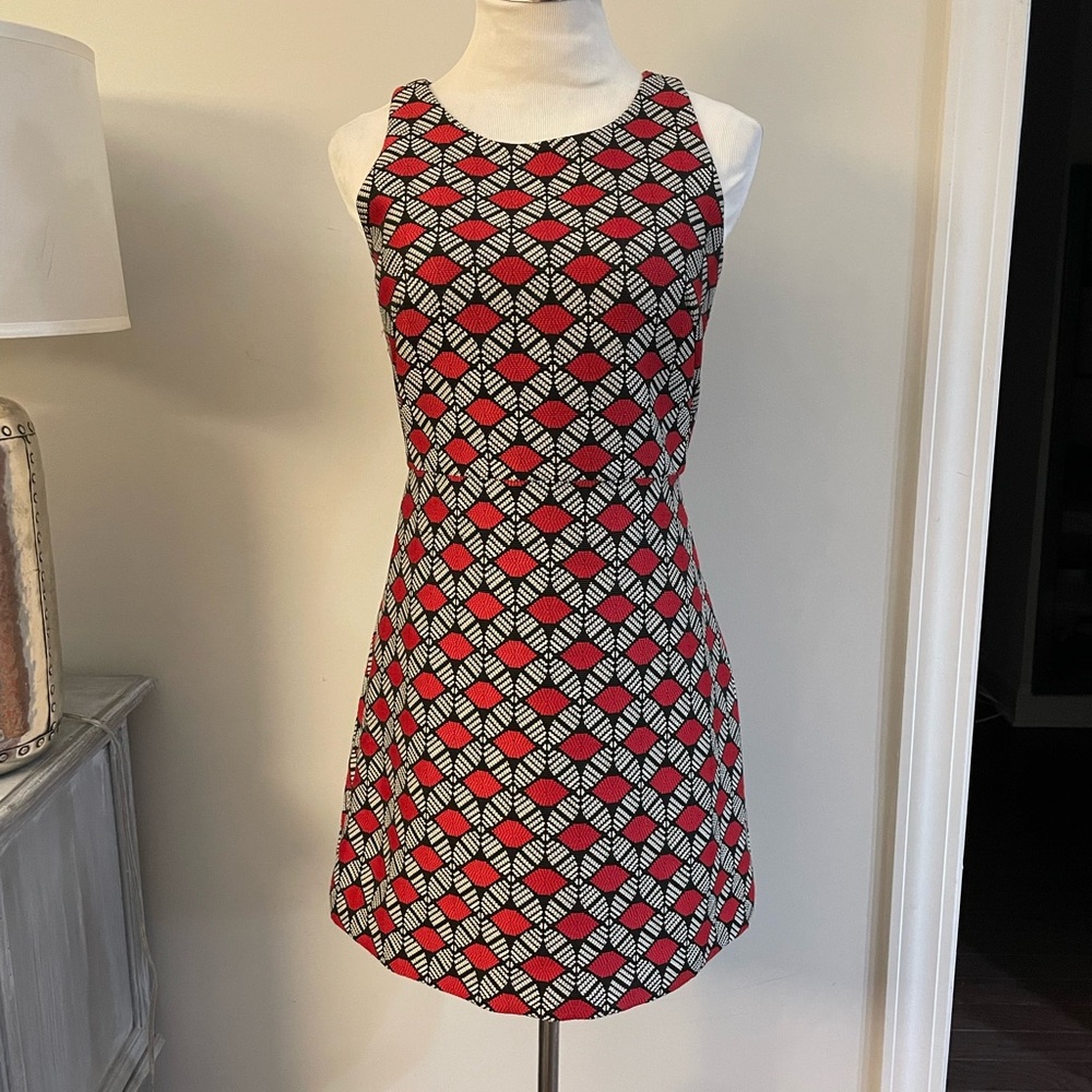 MILLY SLIM SHIFT DRESS POPPY SIZE 6 - Picture 5 of 15